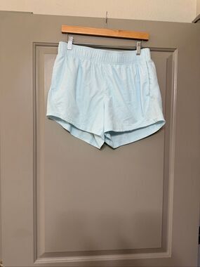 Athletic Works Light Blue Running Shorts Drawstring Athletic Womens Size Medium